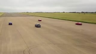 خودرو های برقی در برابر بنزینی درگ ریس، تست ترمز و...