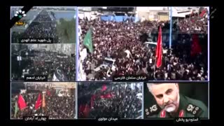 مراسم باشکوه تشییع پیکر شهید سردار قاسم سلیمانی و همراهانش در اهواز