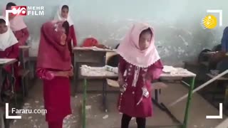 ریزش سقف کلاس درس مدرسه پورولی
